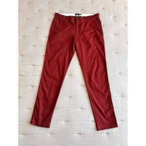 Club Monaco Connor Modern Slim Fit Terracotta Red Chinos Men's Size 34/32